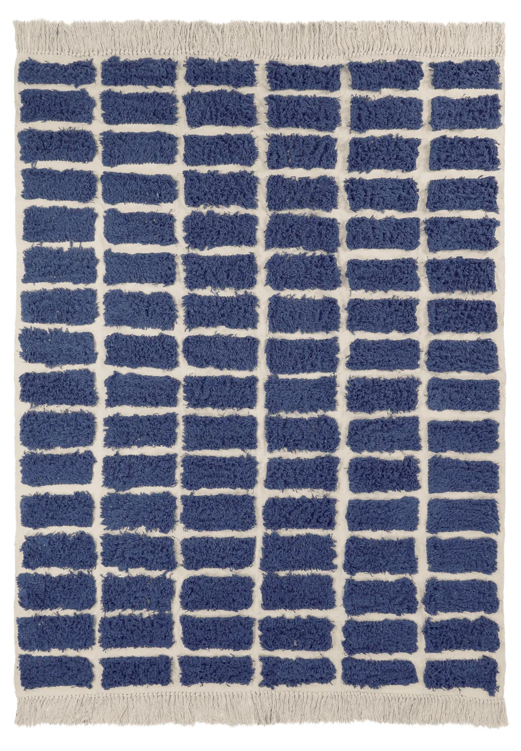 Ryijymatot - Zola Natural Cotton Shaggy (sininen)