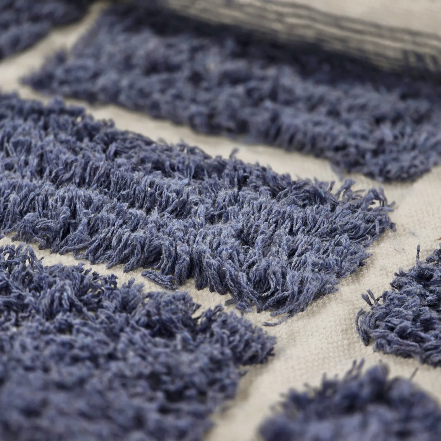 Ryijymatot - Zola Natural Cotton Shaggy (sininen)