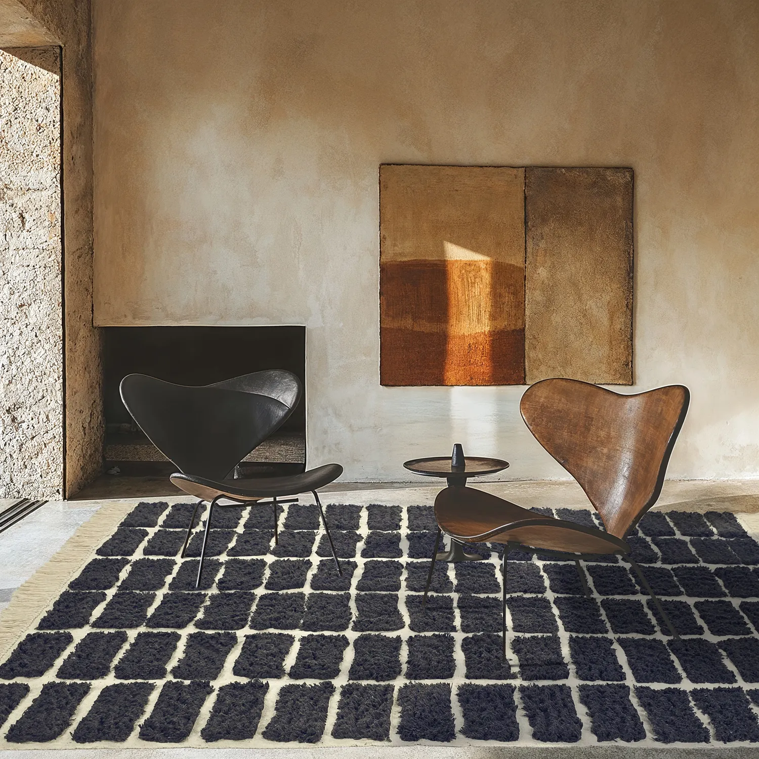 Ryijymatot - Zola Natural Cotton Shaggy (tumman harmaa)