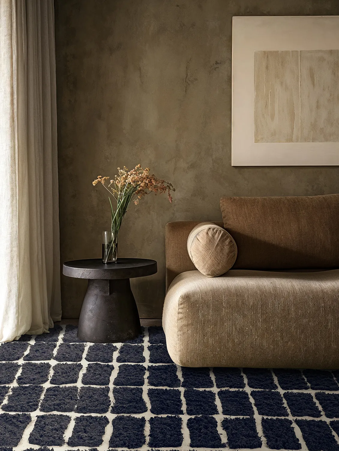 Ryijymatot - Zola Natural Cotton Shaggy (tumman harmaa)