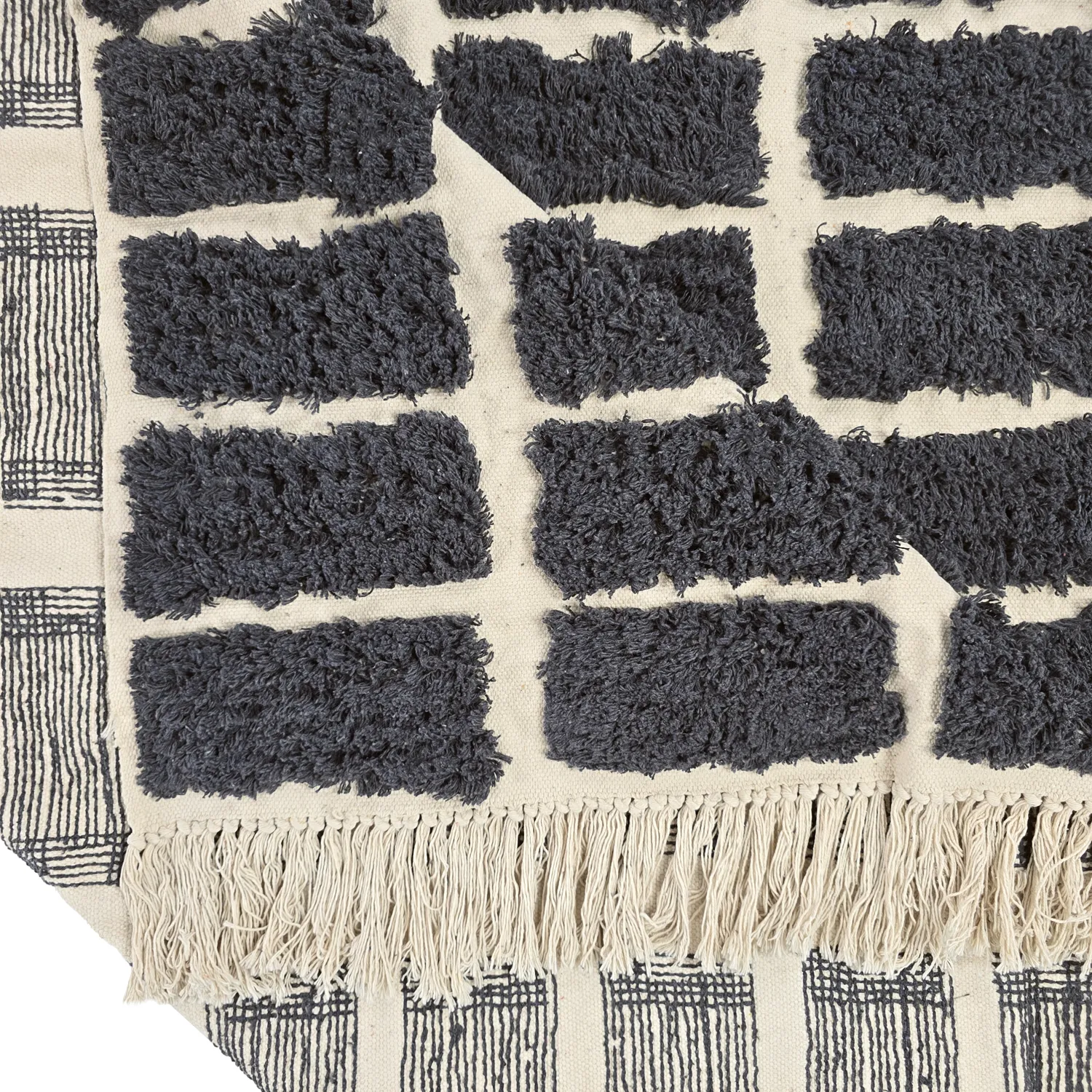 Ryijymatot - Zola Natural Cotton Shaggy (tumman harmaa)