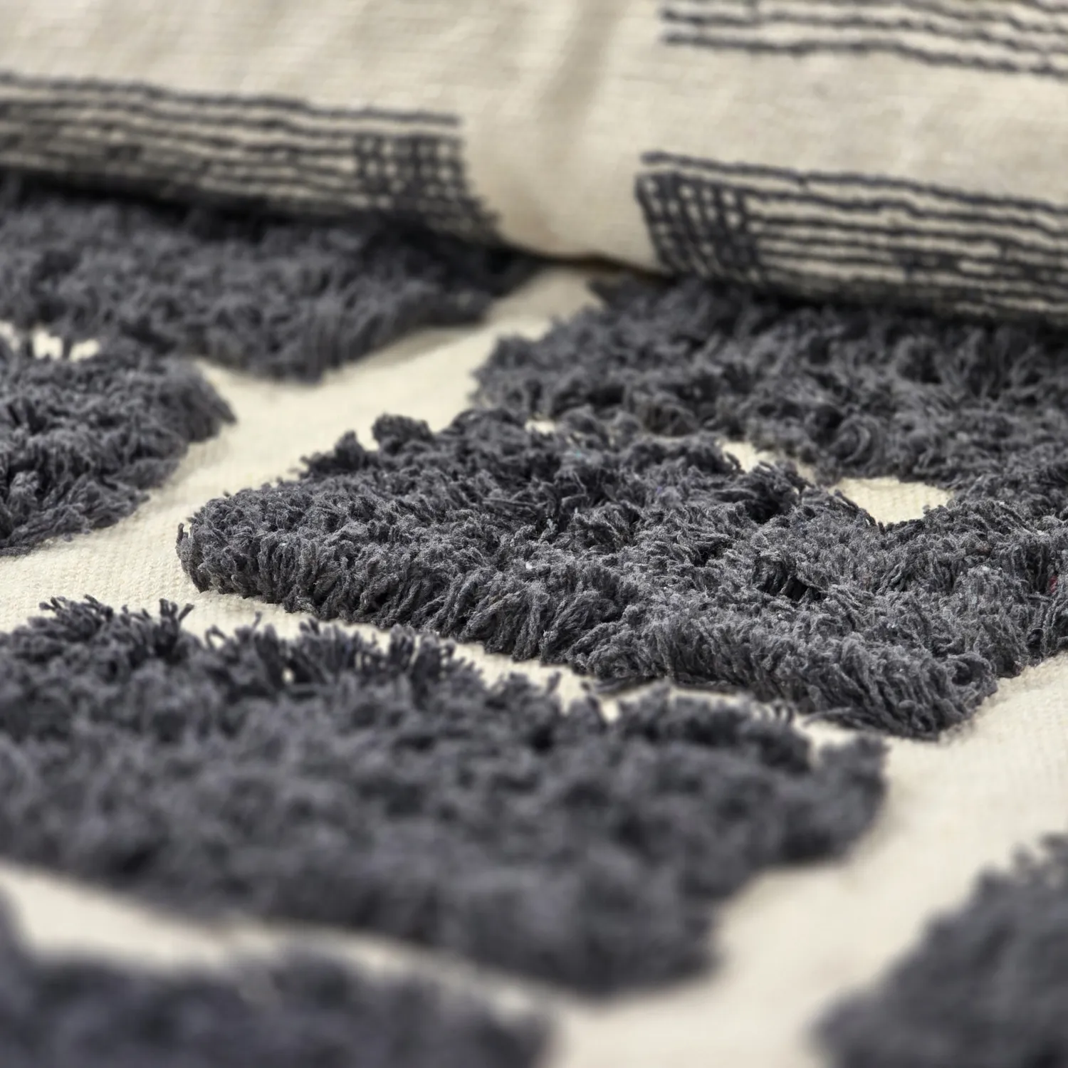Ryijymatot - Zola Natural Cotton Shaggy (tumman harmaa)