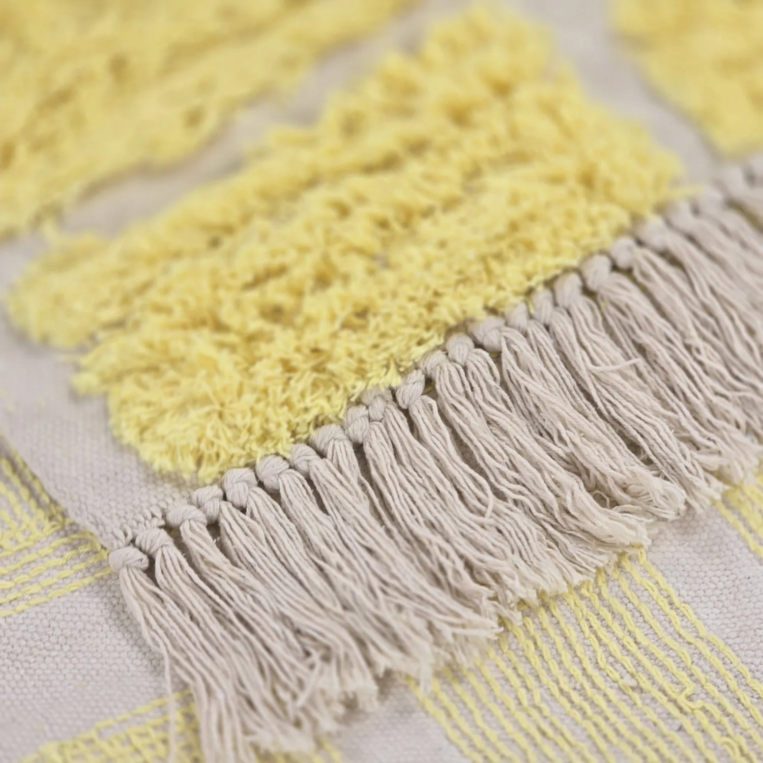 Ryijymatot - Zola Natural Cotton Shaggy (keltainen)