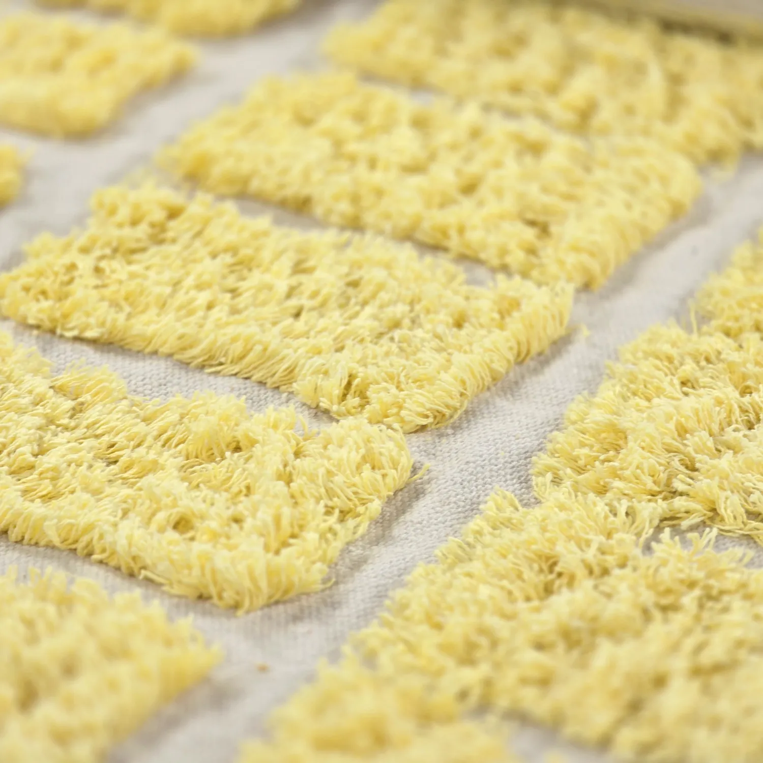 Ryijymatot - Zola Natural Cotton Shaggy (keltainen)
