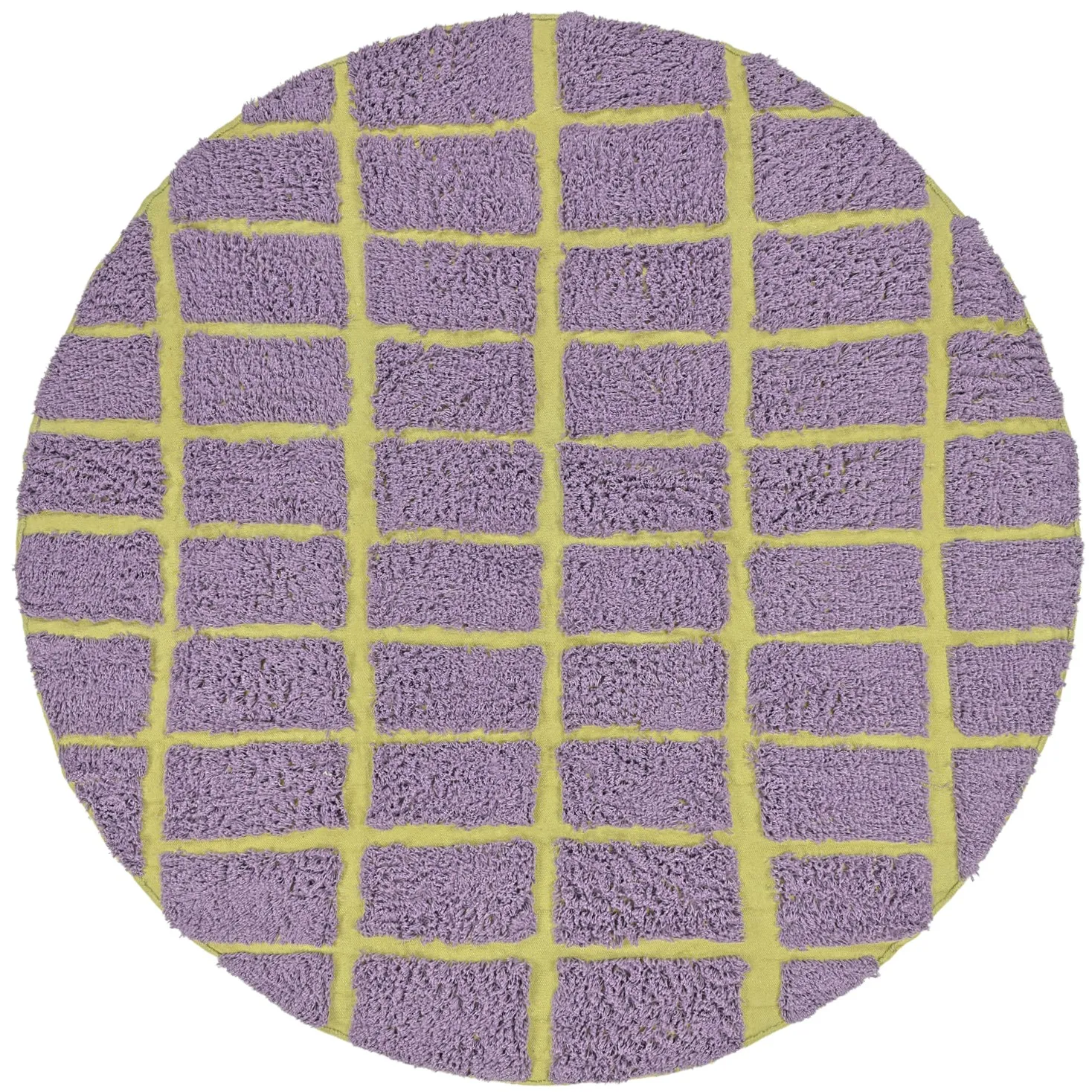 Pyöreät matot - Zola Natural Cotton Shaggy (violetti)