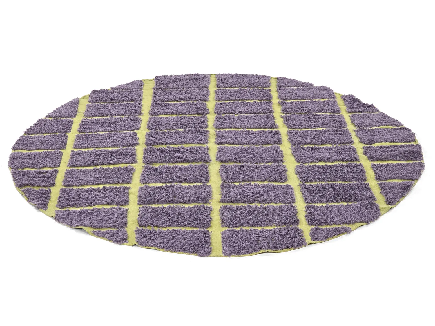 Pyöreät matot - Zola Natural Cotton Shaggy (violetti)