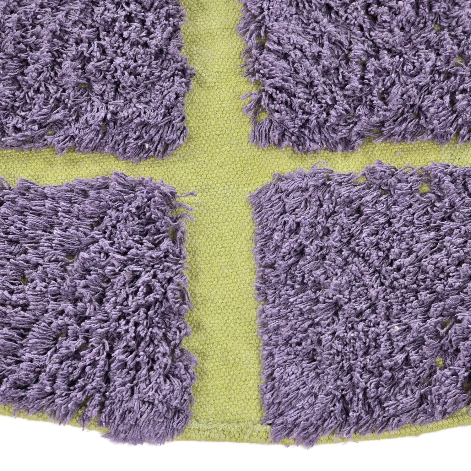 Pyöreät matot - Zola Natural Cotton Shaggy (violetti)
