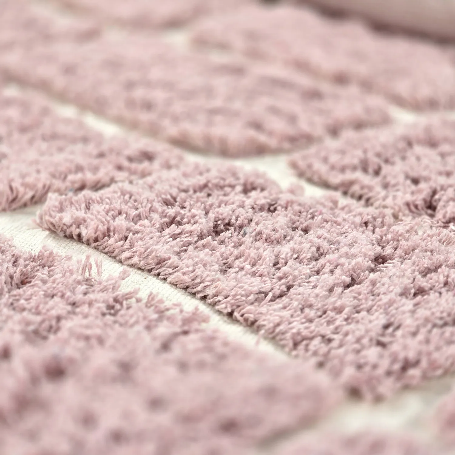Pyöreät matot - Zola Natural Cotton Shaggy (vaaleanpunainen)