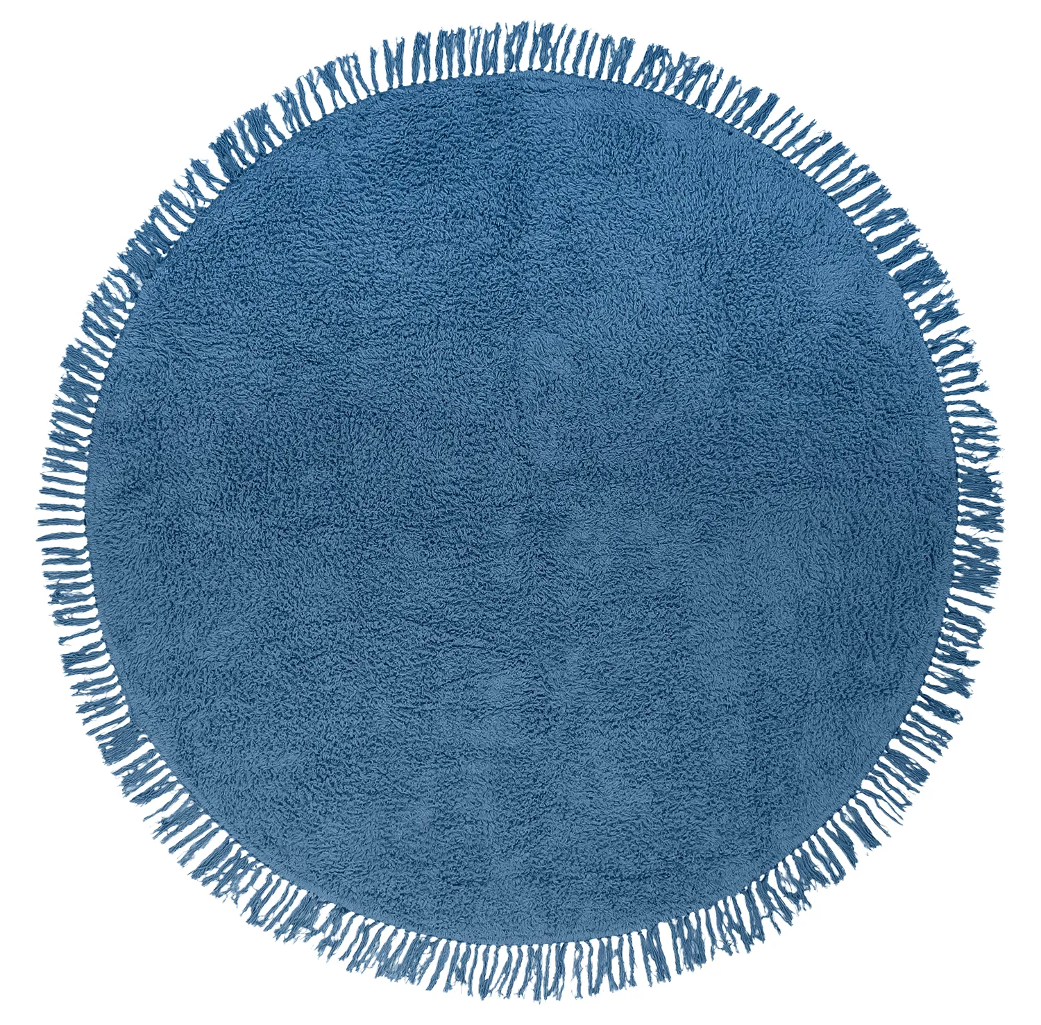 Pyöreä matot - Alba Natural Cotton Shaggy (sininen)
