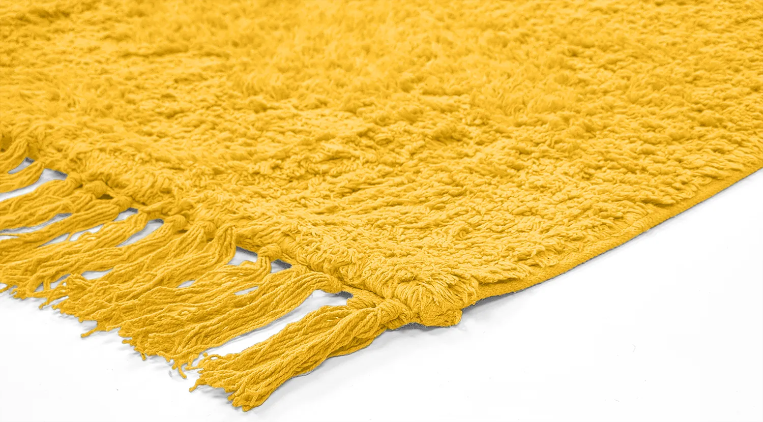 Ryijymatot - Alba Natural Cotton Shaggy (keltainen)
