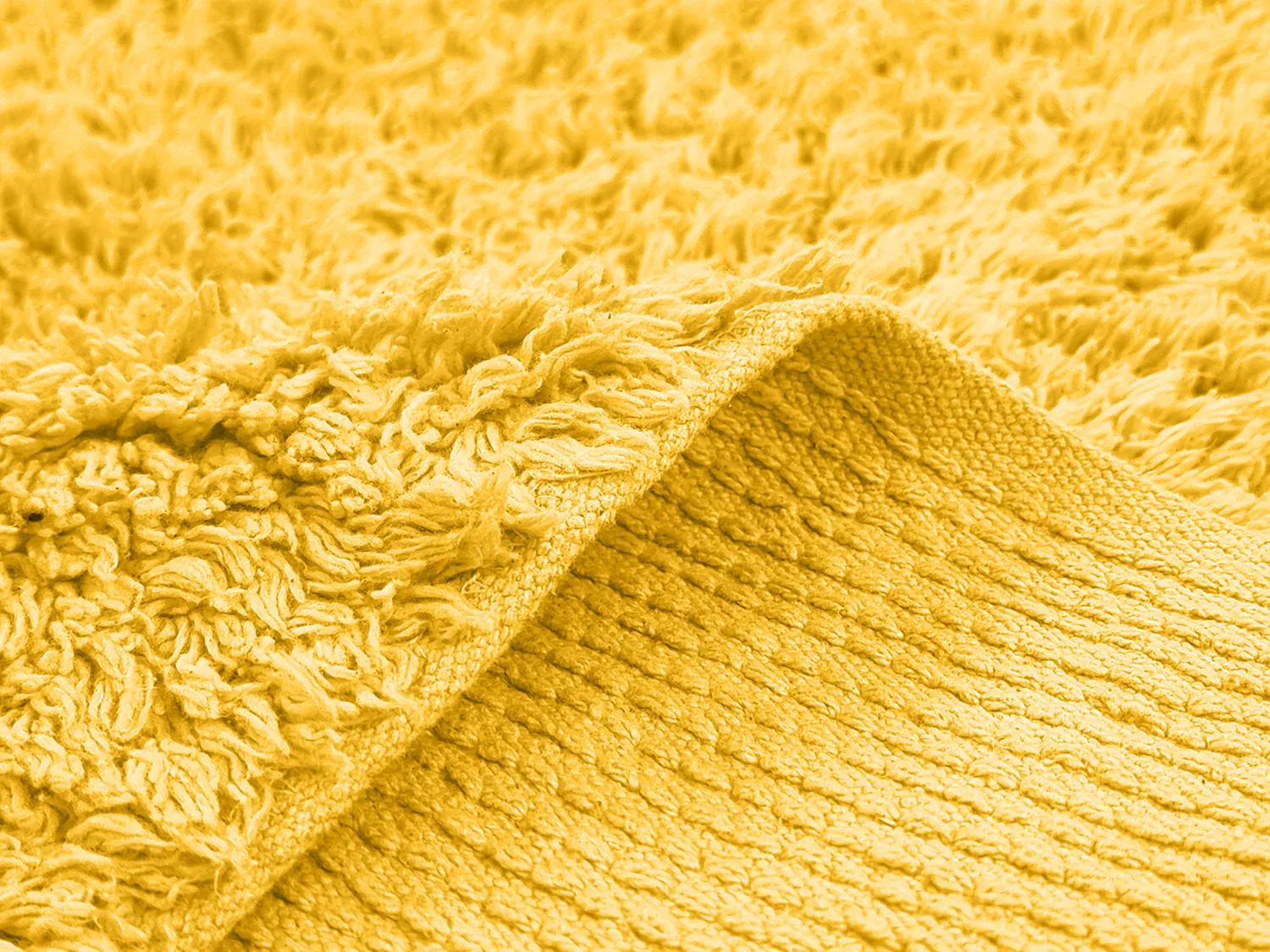Ryijymatot - Alba Natural Cotton Shaggy (keltainen)