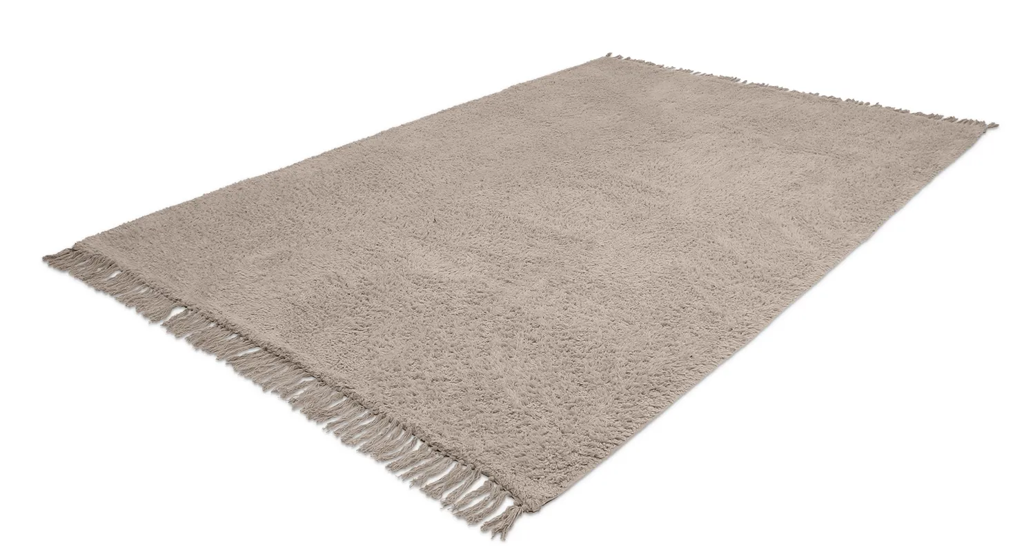 Ryijymatot - Alba Natural Cotton Shaggy (taupe)