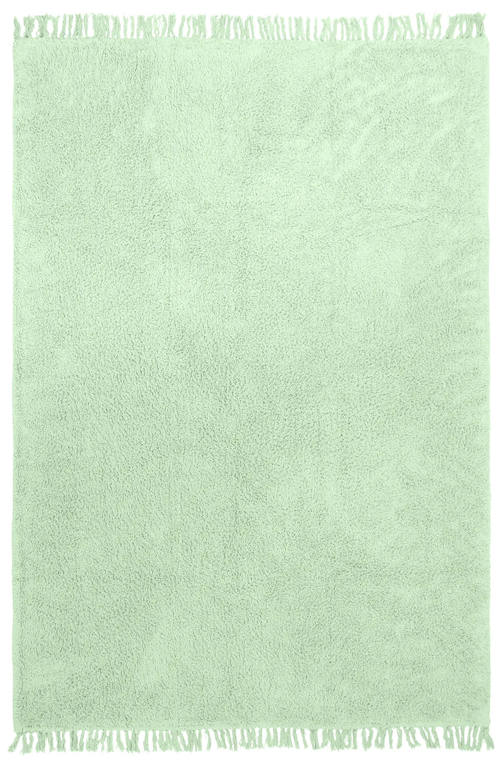 Ryijymatot - Alba Natural Cotton Shaggy (vaaleanvihreä)