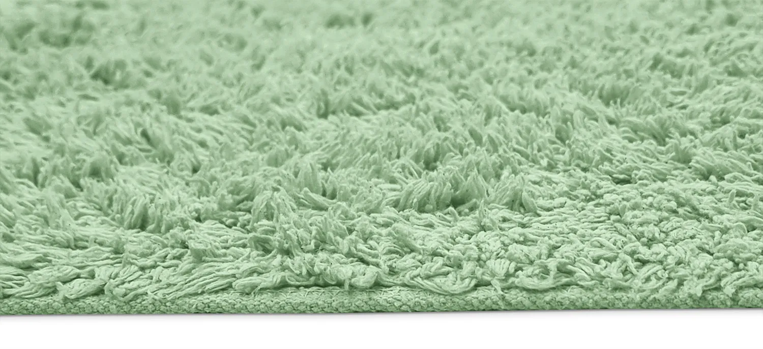 Ryijymatot - Alba Natural Cotton Shaggy (vaaleanvihreä)