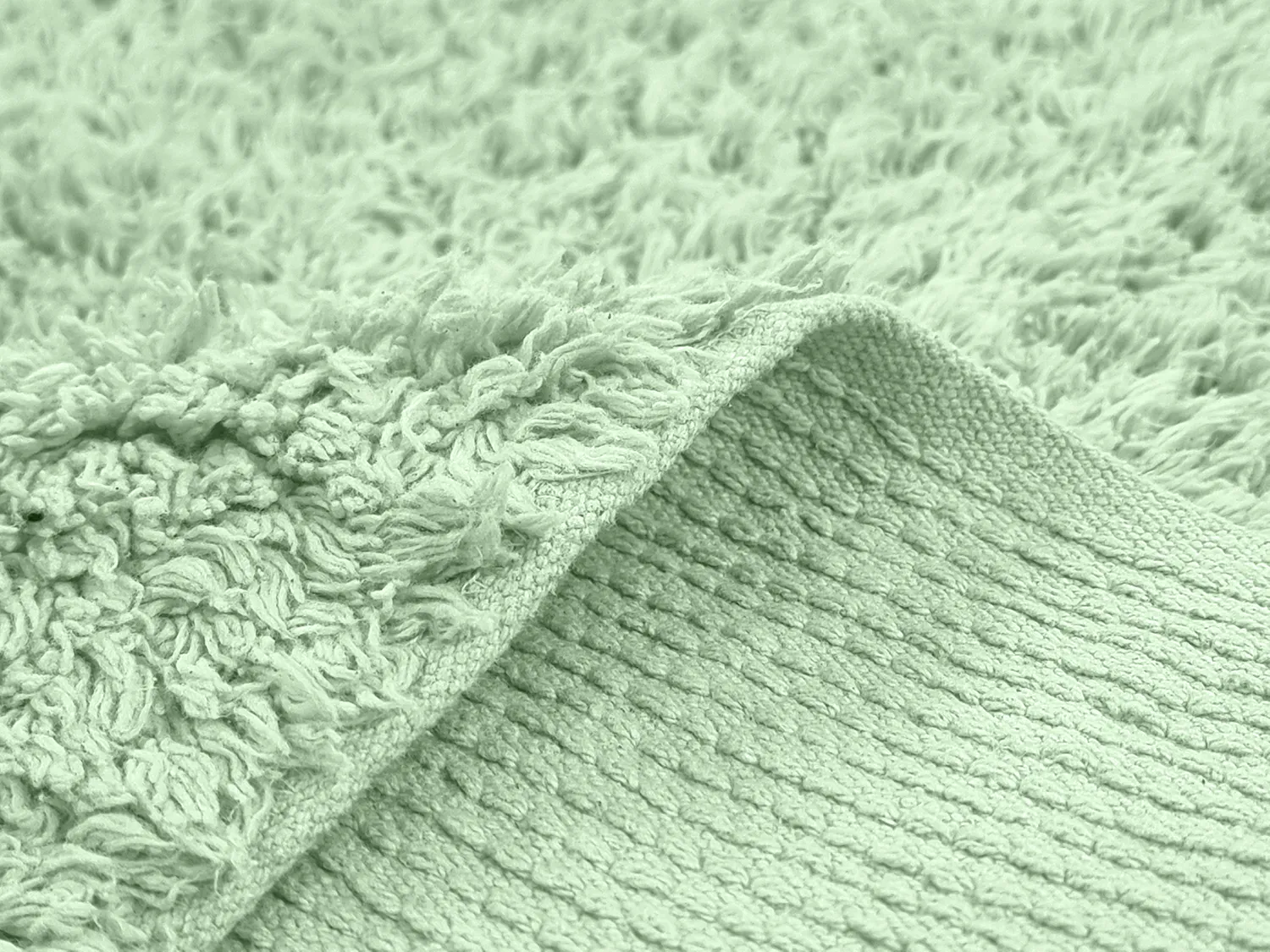 Ryijymatot - Alba Natural Cotton Shaggy (vaaleanvihreä)