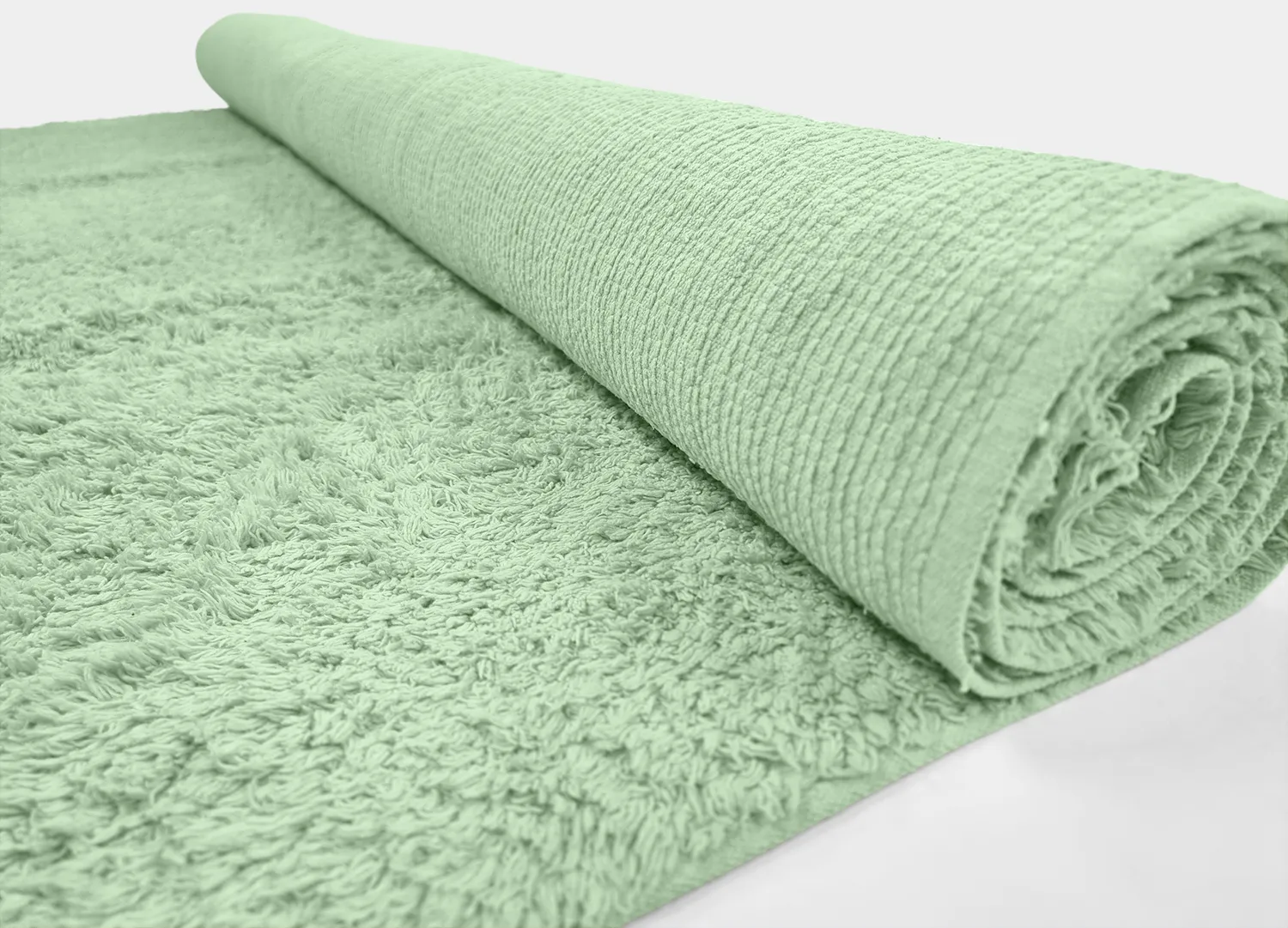 Ryijymatot - Alba Natural Cotton Shaggy (vaaleanvihreä)