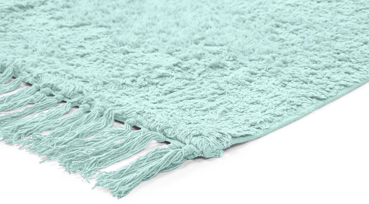 Ryijymatot - Alba Natural Cotton Shaggy (turkoosi)