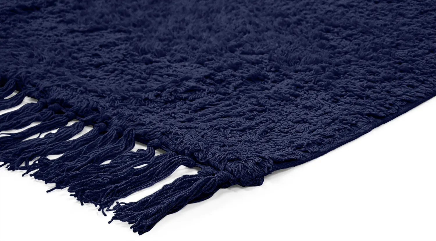 Ryijymatot - Alba Natural Cotton Shaggy (tummansininen)