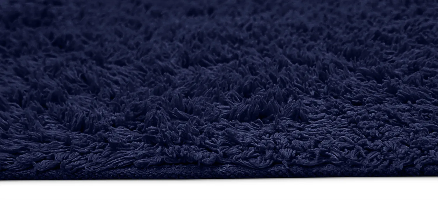 Ryijymatot - Alba Natural Cotton Shaggy (tummansininen)