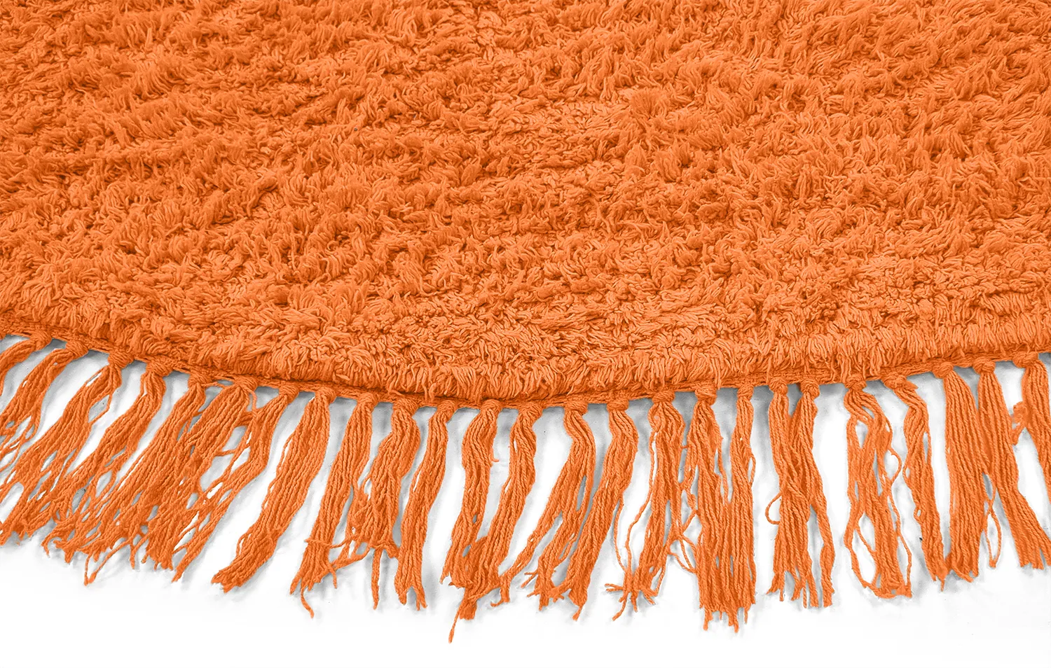 Pyöreä matot - Alba Natural Cotton Shaggy (oranssi)