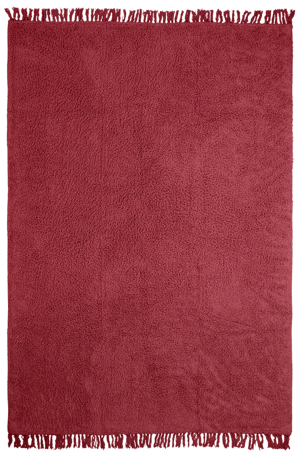 Ryijymatot - Alba Natural Cotton Shaggy (viininpunainen)