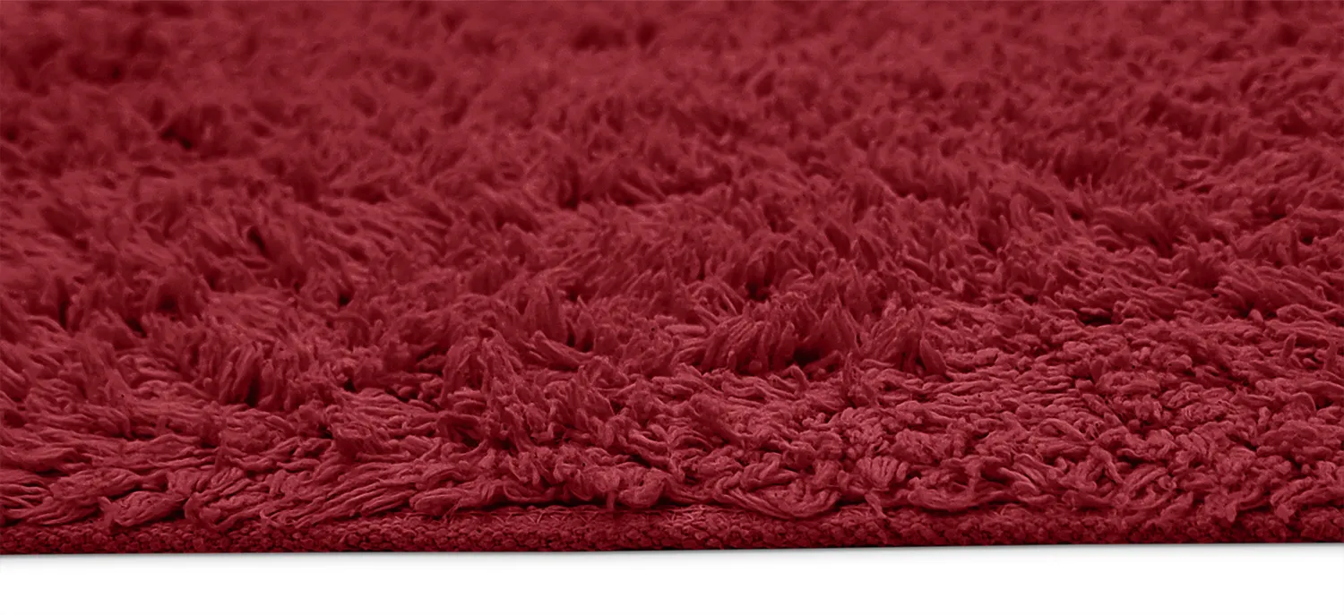 Ryijymatot - Alba Natural Cotton Shaggy (viininpunainen)