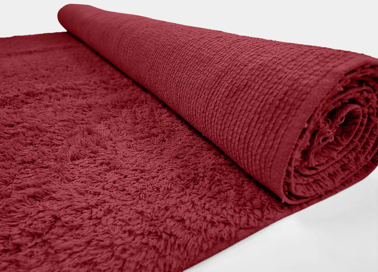Ryijymatot - Alba Natural Cotton Shaggy (viininpunainen)