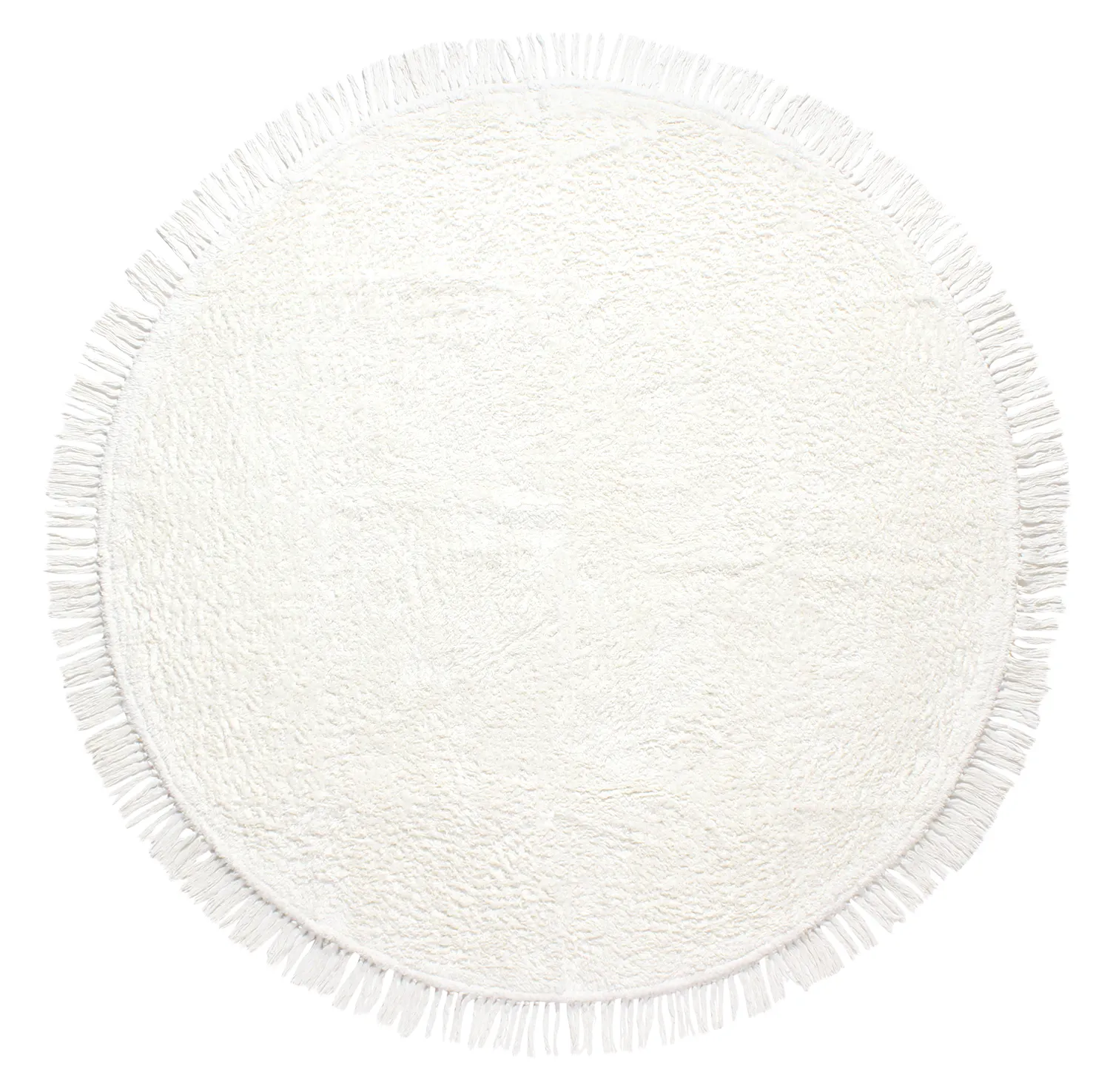 Pyöreä matot - Alba Natural Cotton Shaggy (valkoinen)