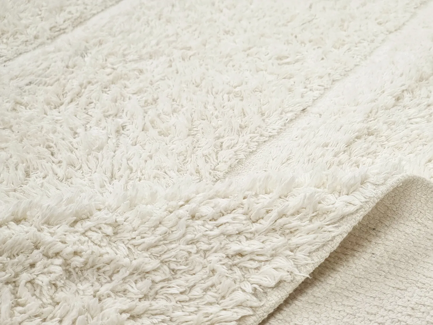 Ryijymatot - Cremona Natural Cotton Shaggy (offwhite)