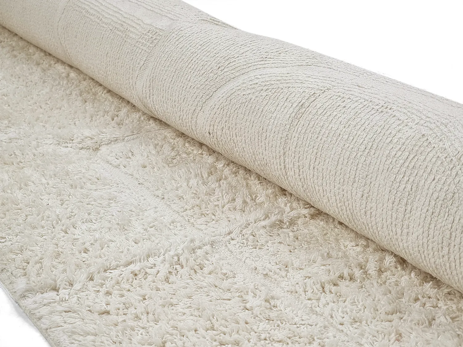 Ryijymatot - Cremona Natural Cotton Shaggy (offwhite)