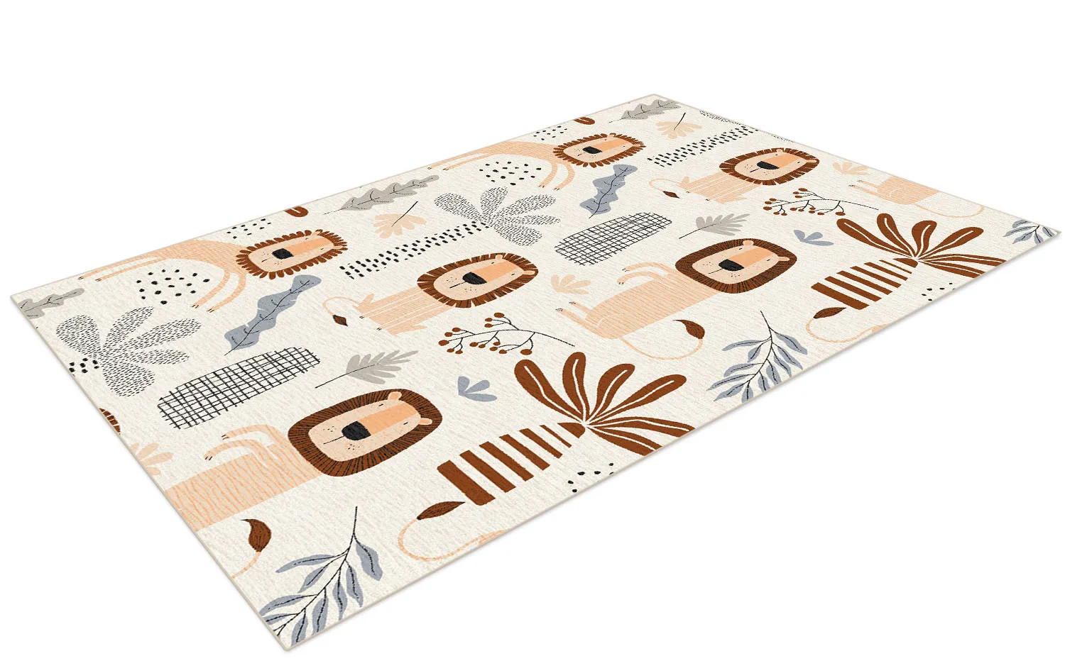 Lastenmatto - Lion Friends (beige)