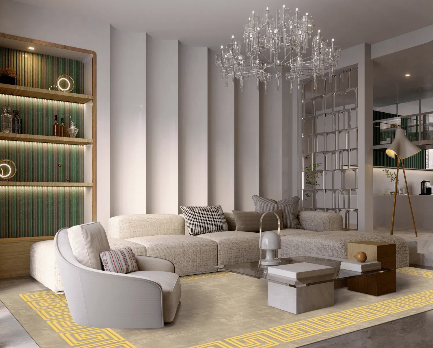 Wilton-matto - Myra (beige/keltainen)