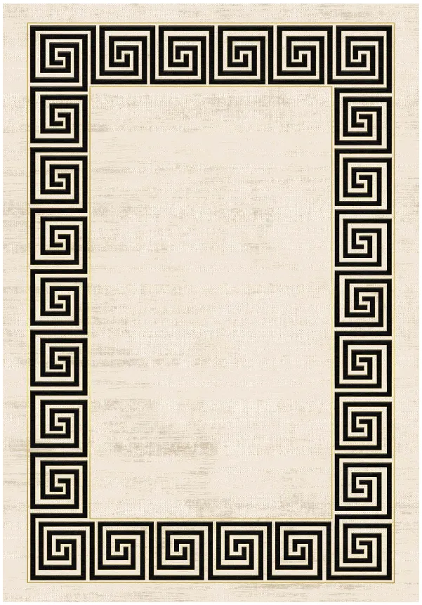 Wilton-matto - Mytos (beige/musta)