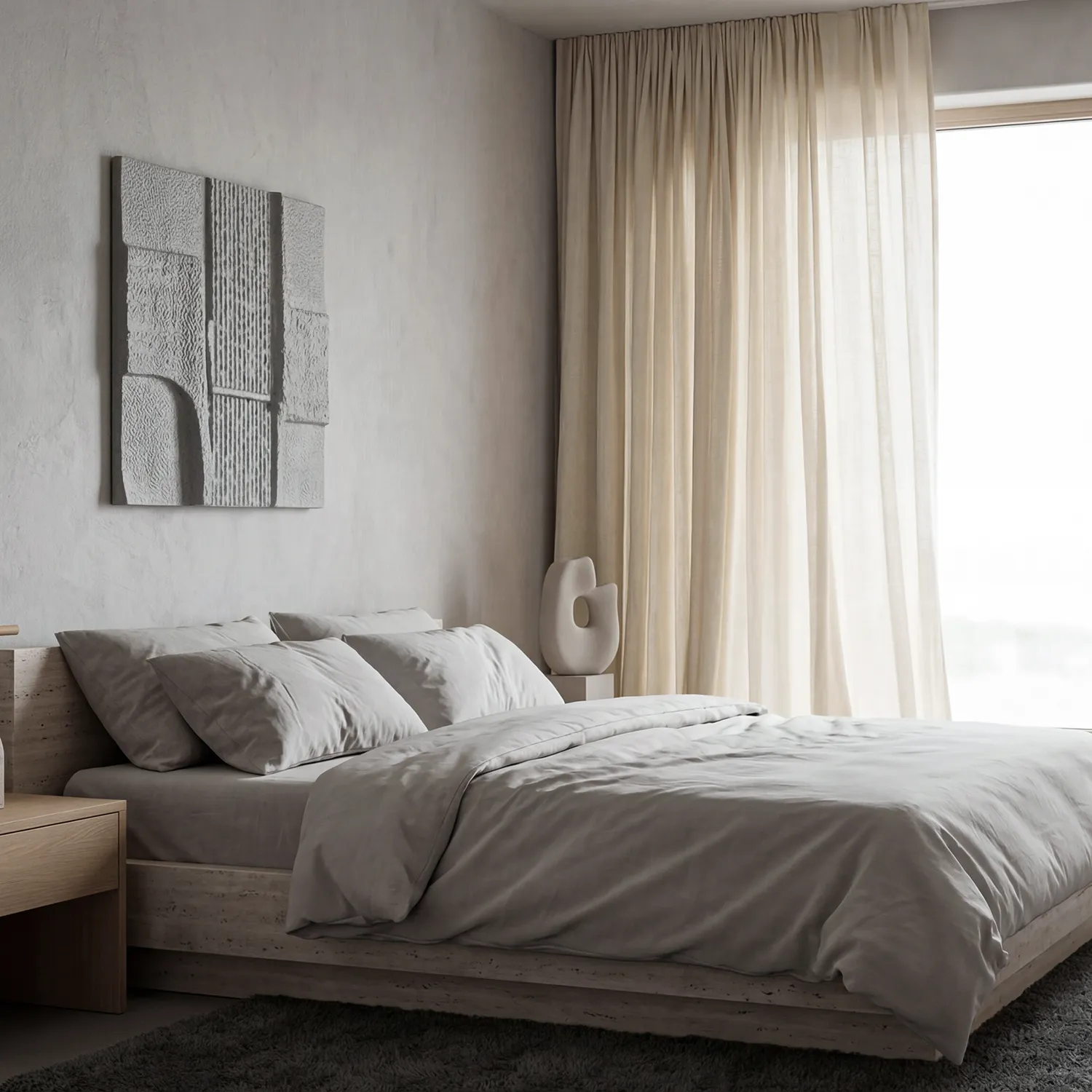 Verhot 2-pakkaus - Pellavaverho Noemi (beige)