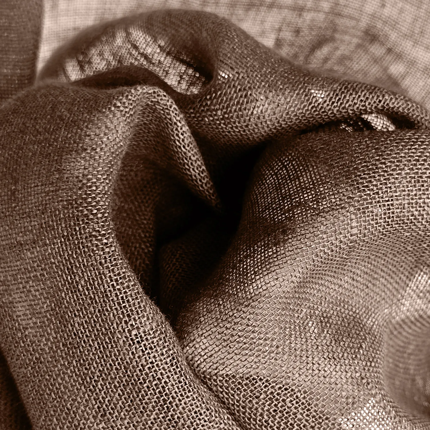 Verhot 2-pakkaus - Pellavaverho Noemi (tummanruskea)