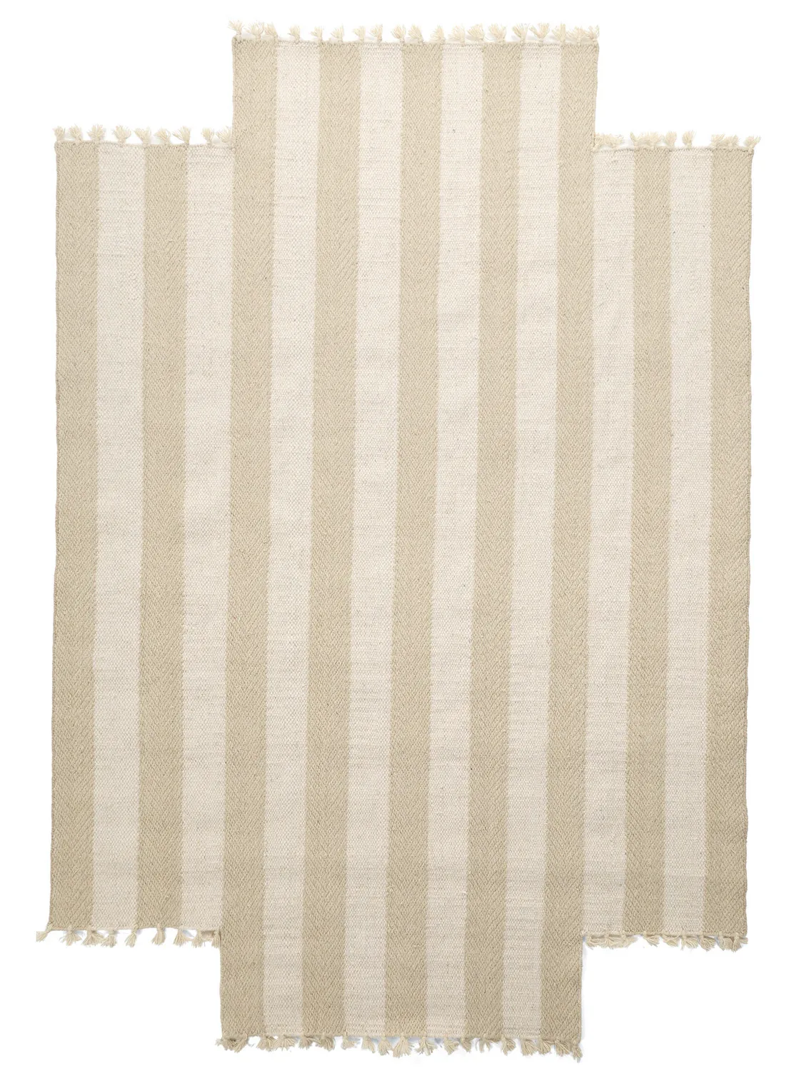 Epäsäännöllinen villamatto - Kystaro (kerma/beige)