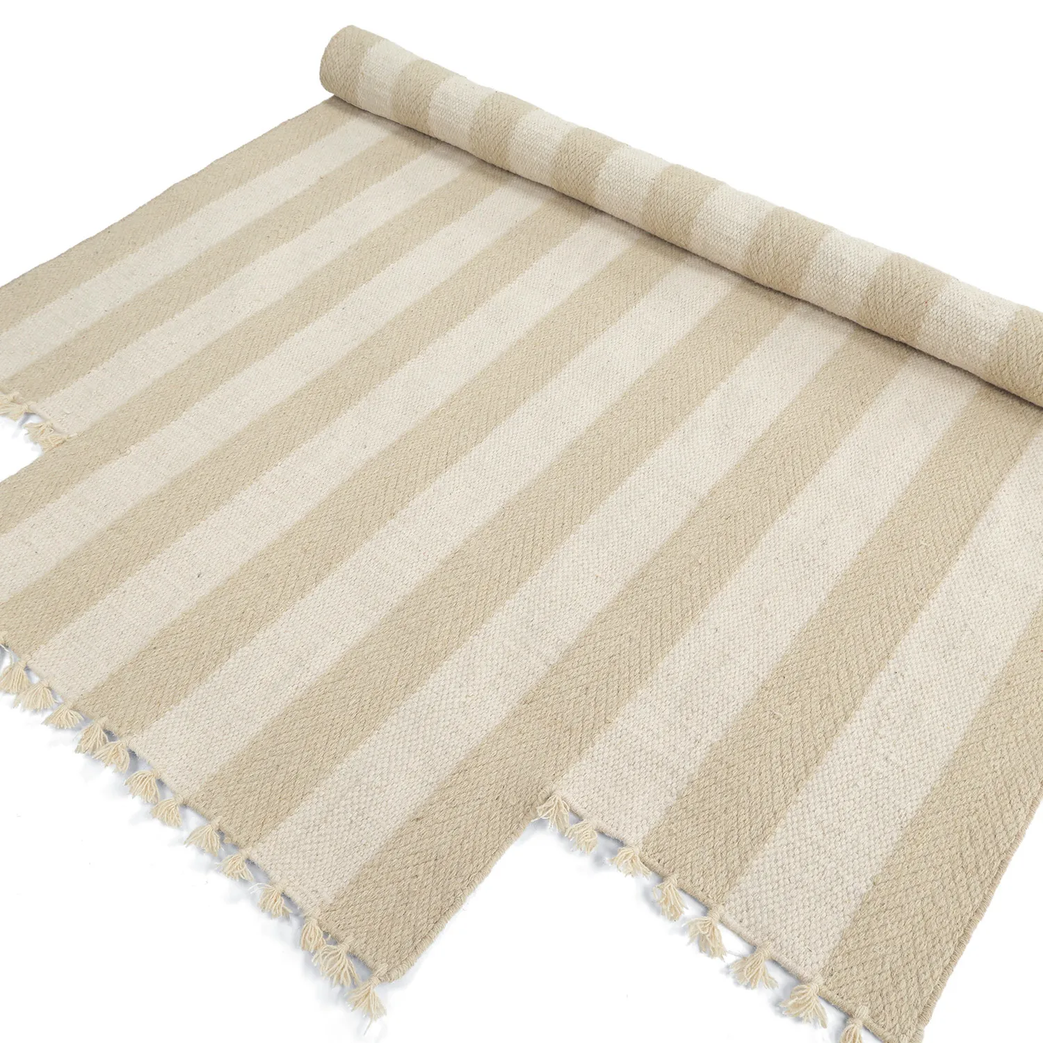 Epäsäännöllinen villamatto - Kystaro (kerma/beige)