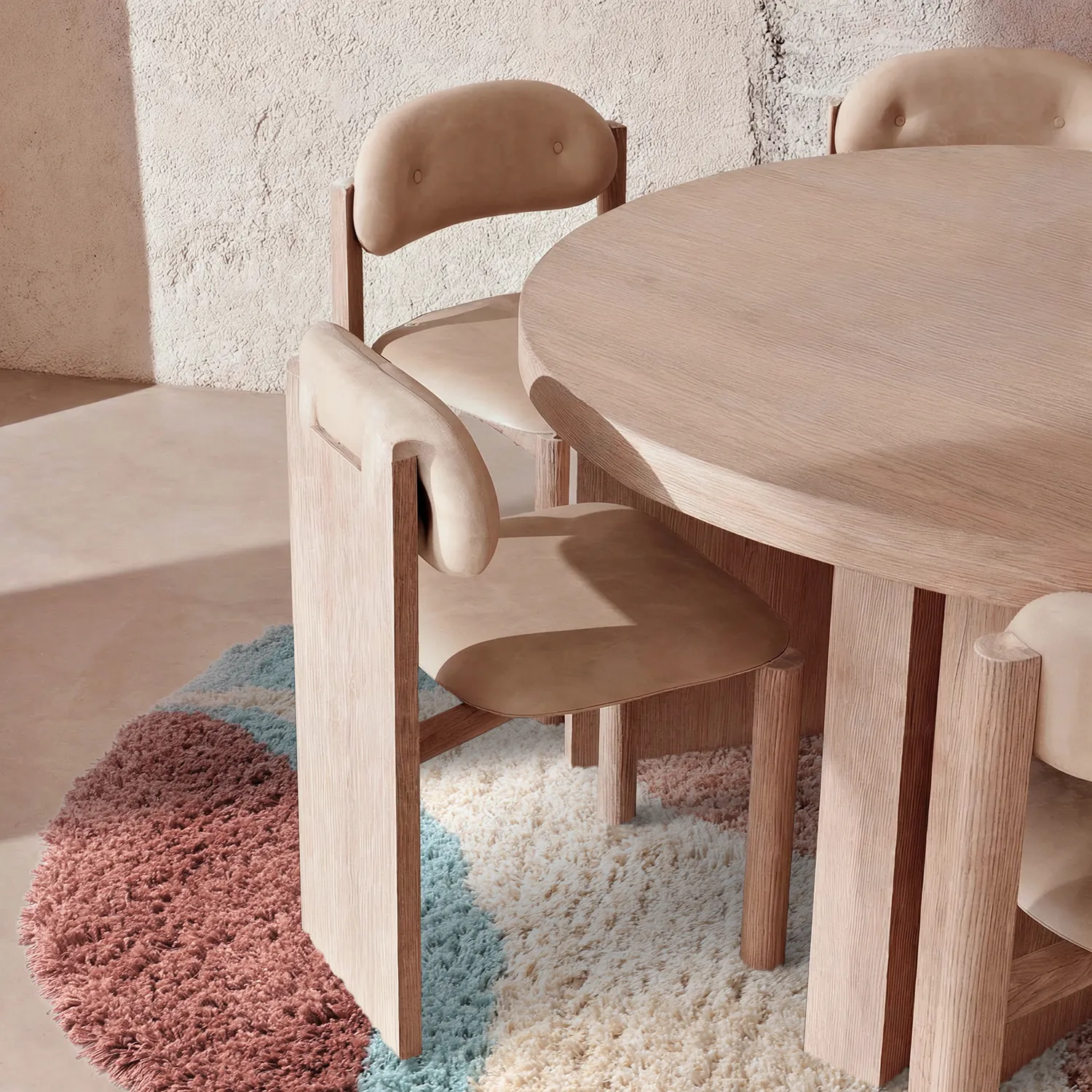 Soikea matto - Tropea Natural Cotton Shaggy (multi)