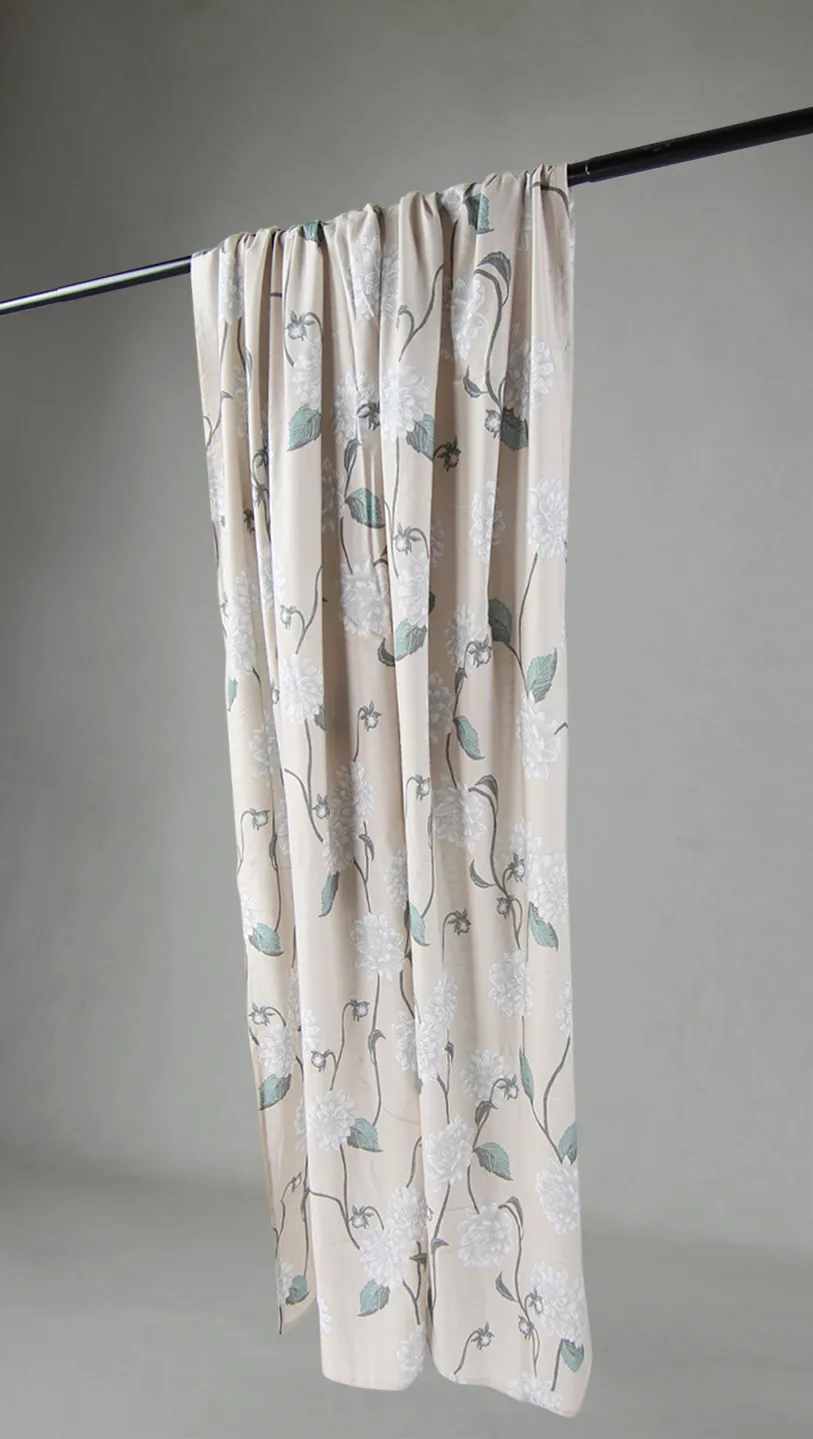 Verhot - Puuvillaverhot Alyssa (beige/harmaa)