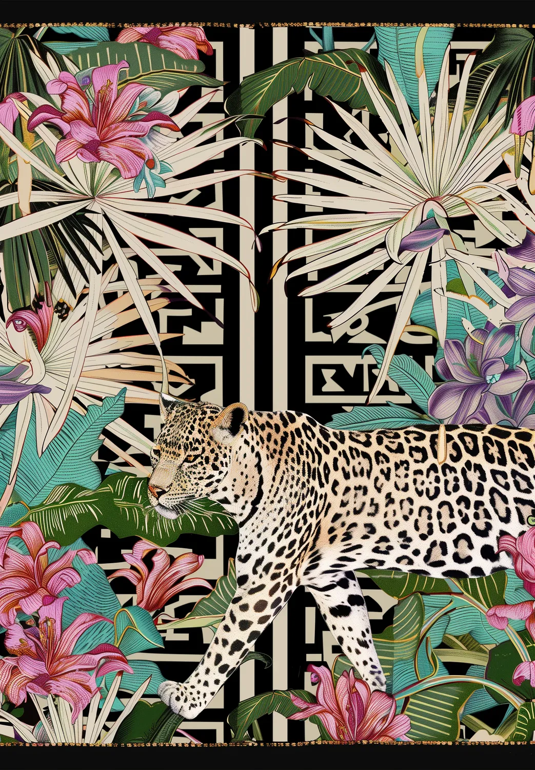 Wilton-matto - Panthera (monivärinen)