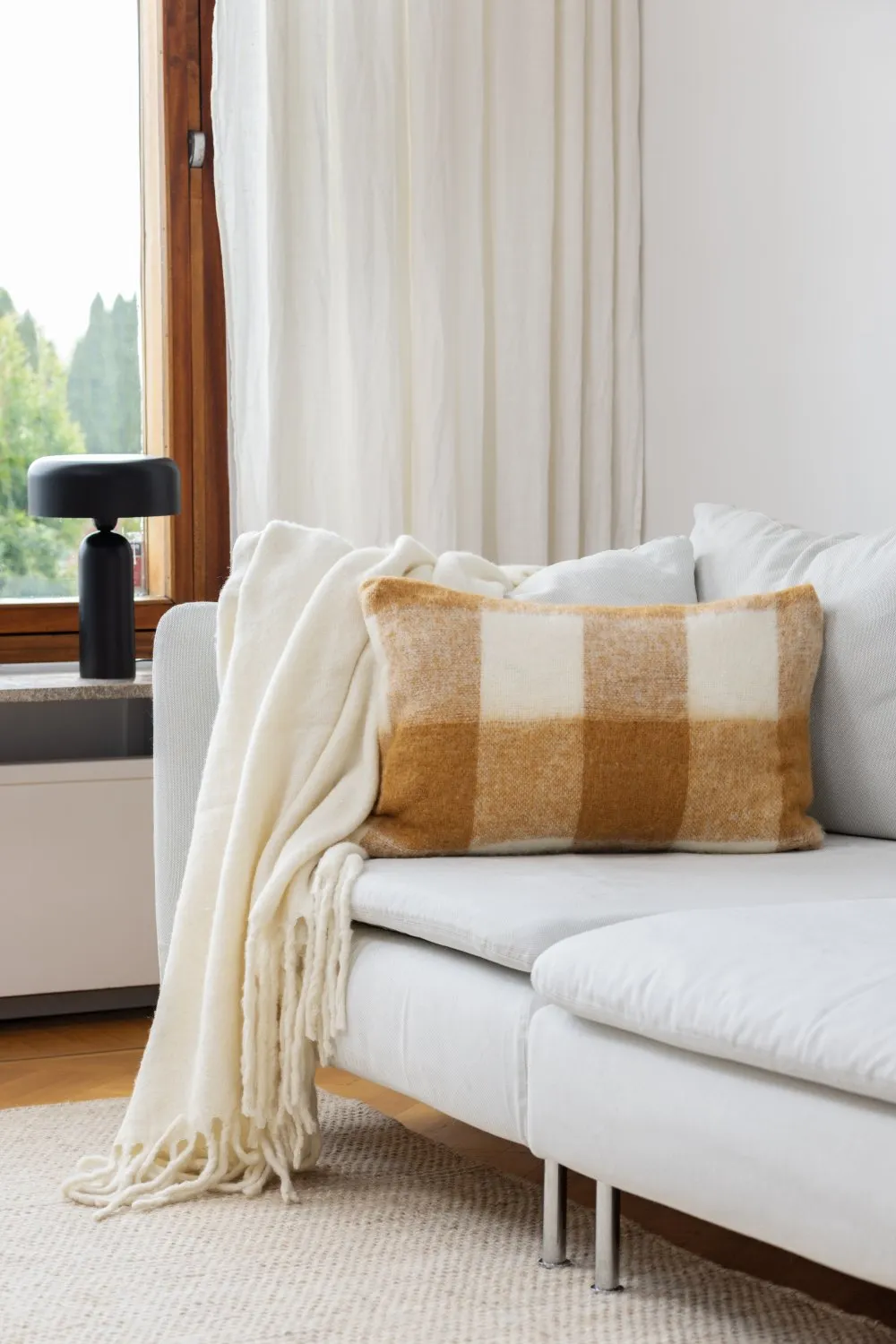 Tyynynpäällinen villasekoite - Phoebe (keltainen)