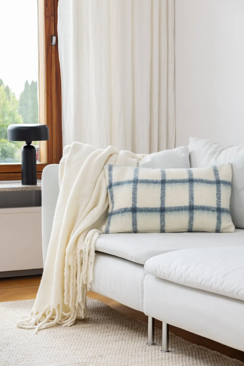 Tyynynpäällinen villasekoite - Rachel (sininen)