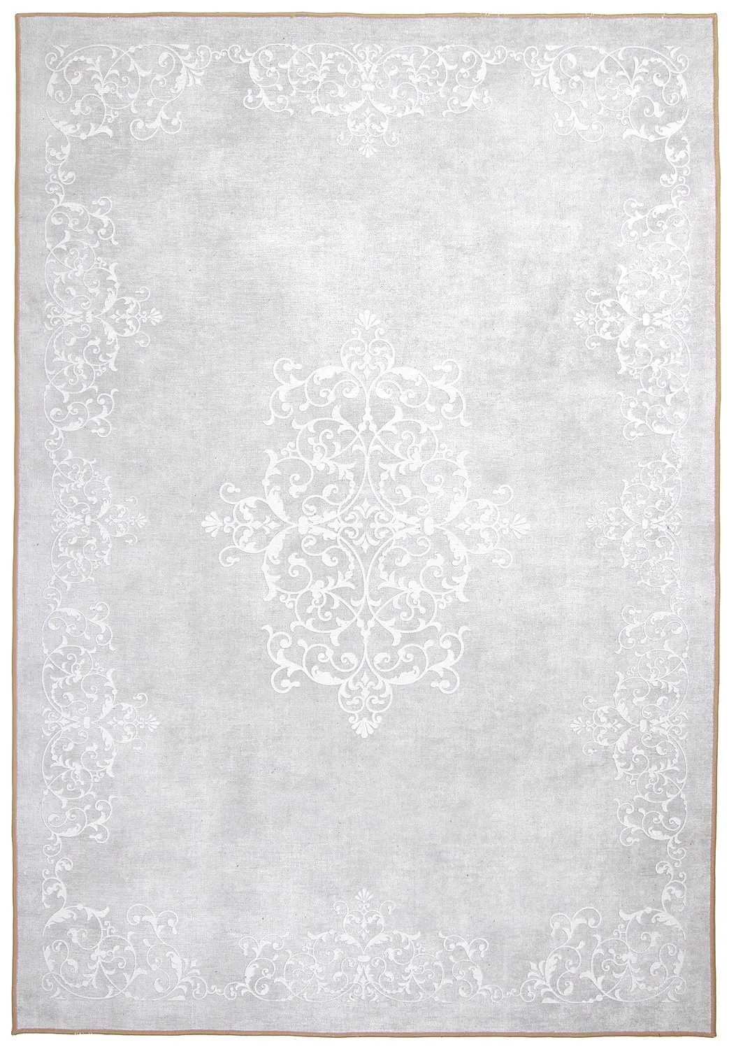 Wilton-matto - Santi (vaalean harmaa/valkoinen)