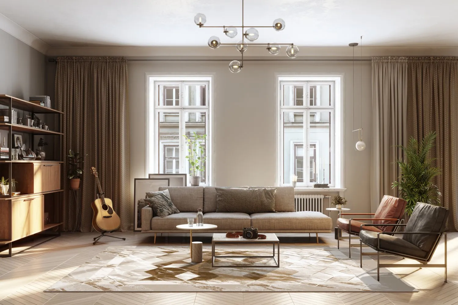 Wilton-matto - Castello (beige/valkoinen)