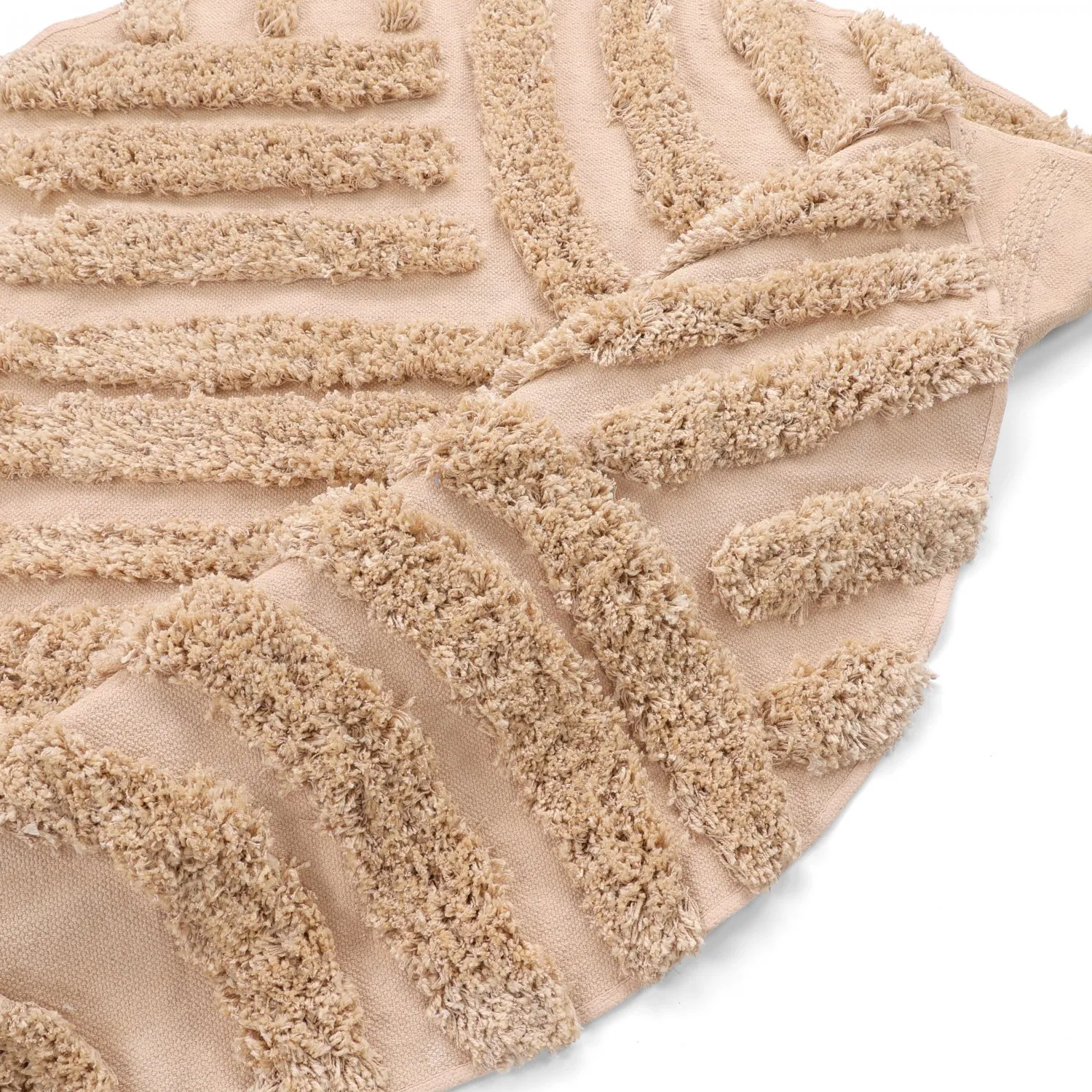 Pyöreät matot - Cazorla Natural Cotton Shaggy (beige)