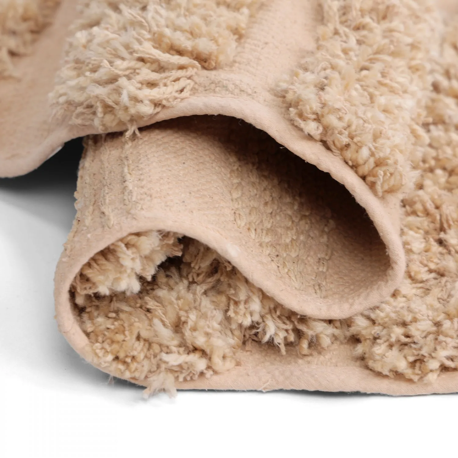 Pyöreät matot - Cazorla Natural Cotton Shaggy (beige)