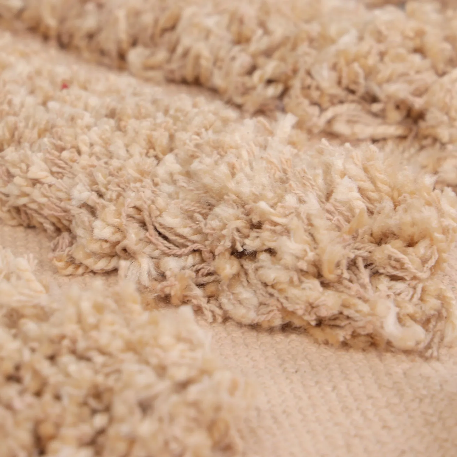 Pyöreät matot - Cazorla Natural Cotton Shaggy (beige)