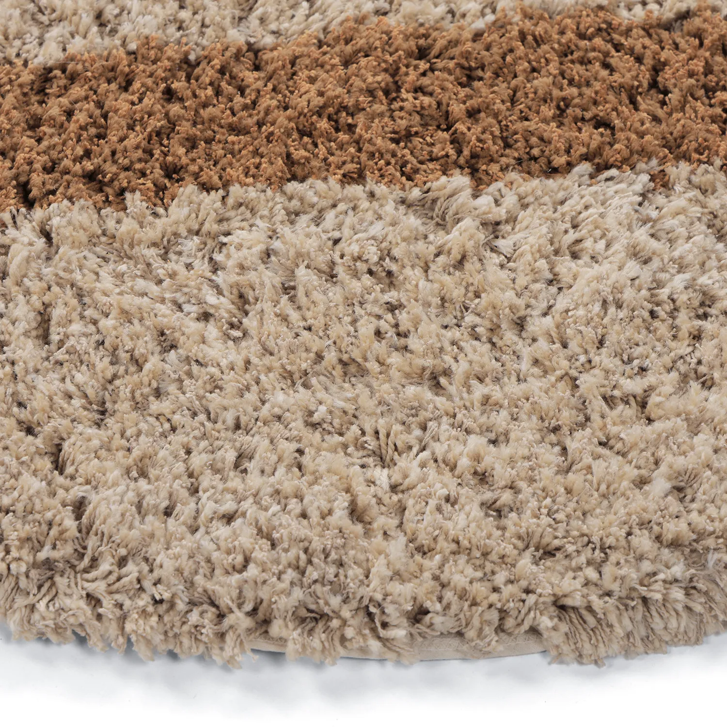 Pyöreät matot - Cefalu Natural Cotton Shaggy (multi)