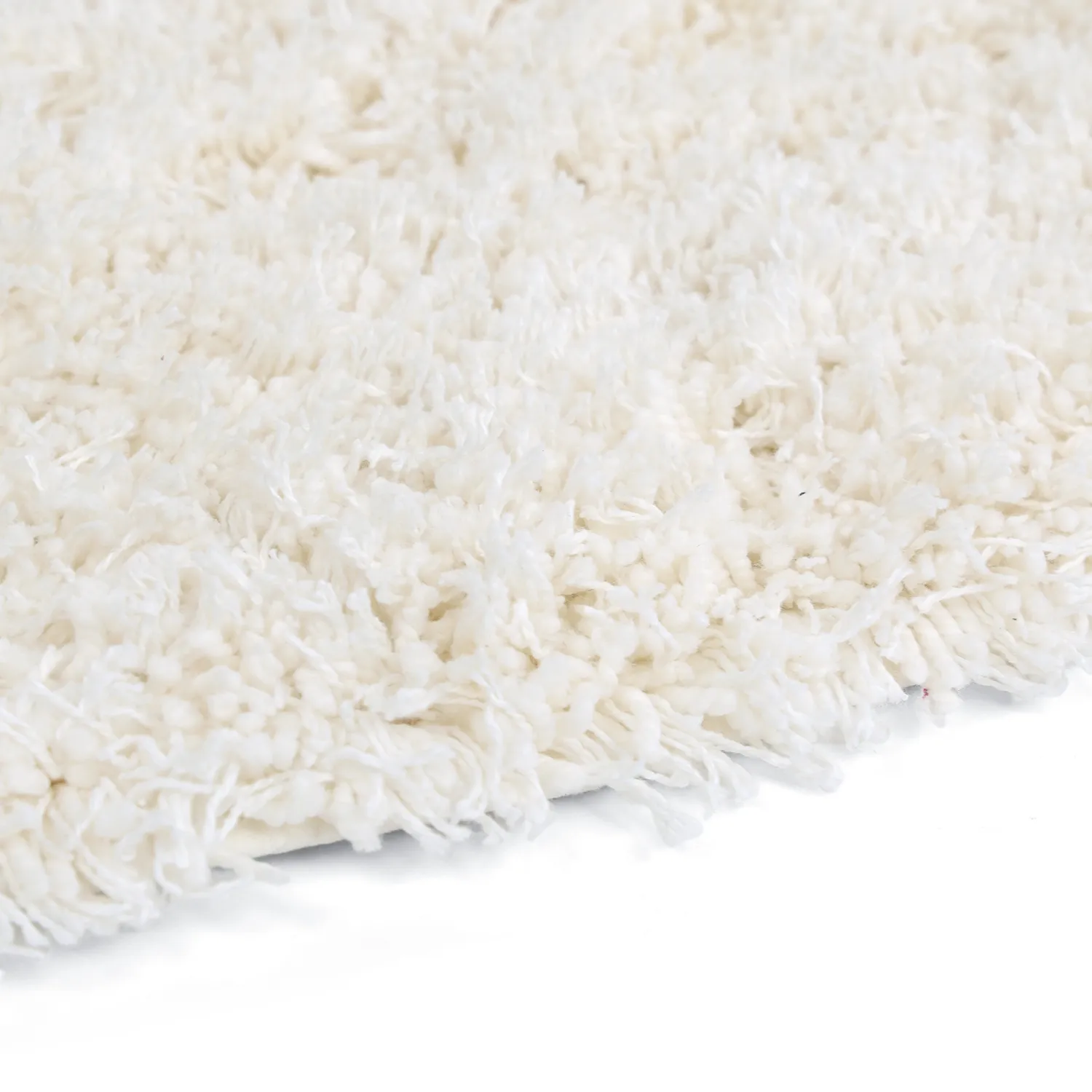 Pyöreät matot - Lindos Natural Cotton Shaggy (valkoinen)