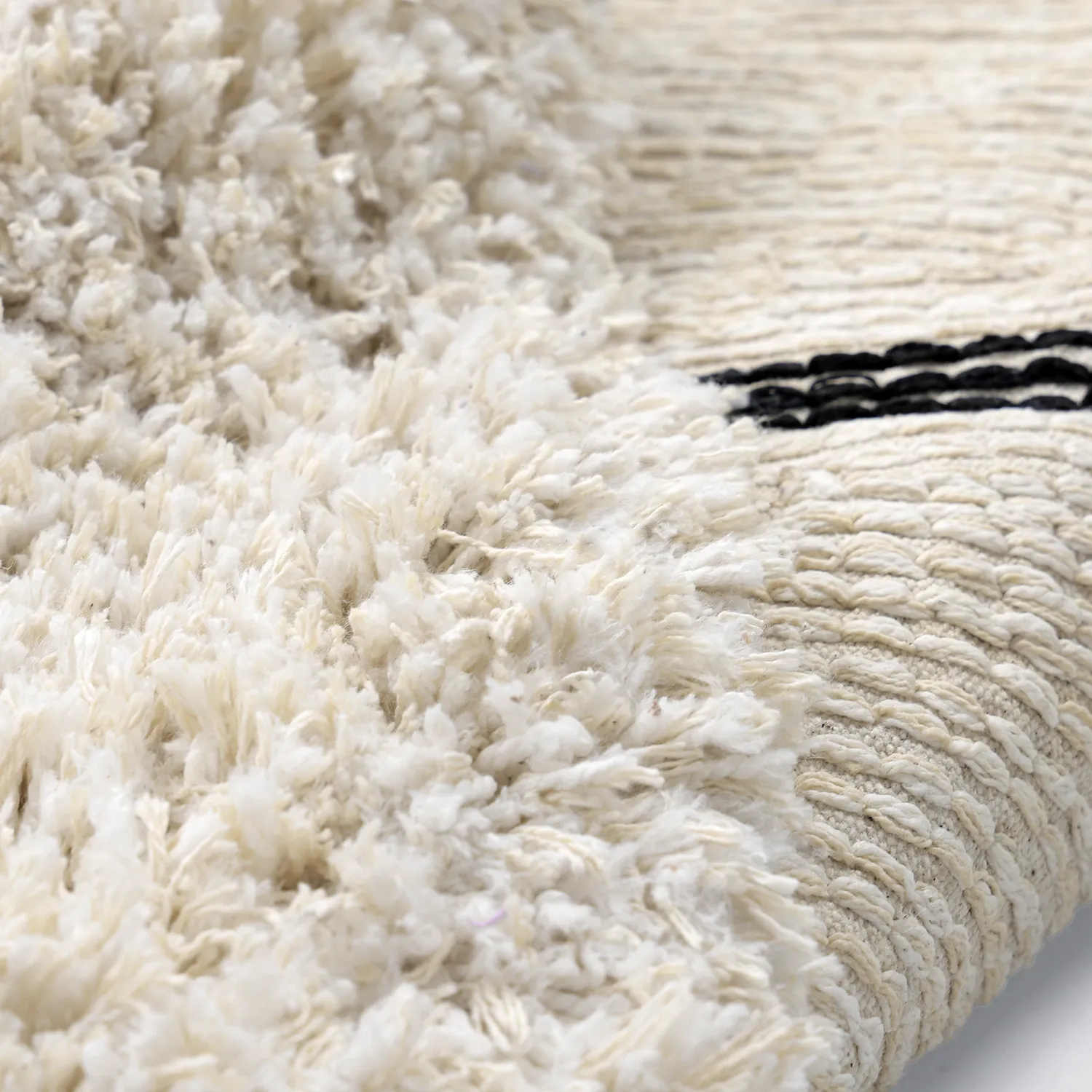 Pyöreät matot - Naousa Natural Cotton Shaggy (multi)